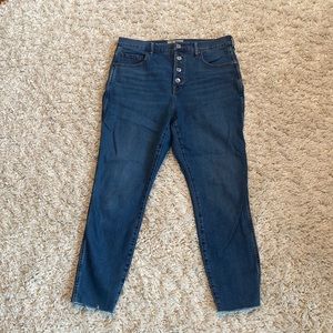 Everlane ankle length exposed button fly jeans